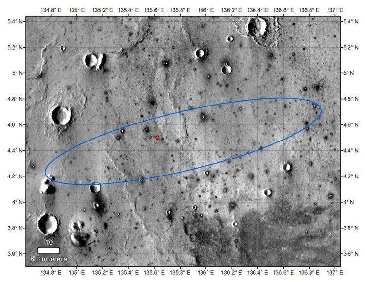 Марсианский аппарат InSight попал на первые снимки из космоса